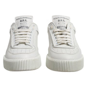 Dolce & Gabbana White Miami Leather Low Top Men Sneakers Shoes