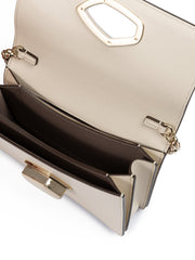 Giada Beige Leather Clutch Bag
