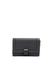 Giada Dark Grey Leather Clutch Bag