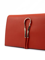 Giada Red Leather Clutch Bag