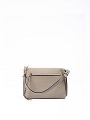 Giada Beige Grained Leather Crossbody Bag