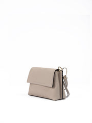 Giada Beige Grained Leather Crossbody Bag