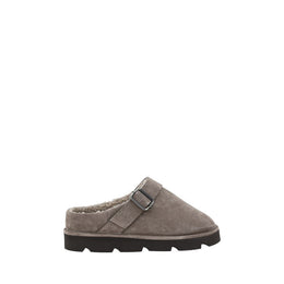 Brunello Cucinelli Gray Calf Leather Bos Taurus Clogs