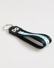 Dolce & Gabbana Multicolor Logo Polyester Brass Holder Keychain Keyring