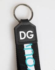 Dolce & Gabbana Multicolor Logo Polyester Brass Holder Keychain Keyring
