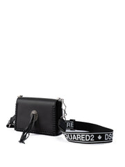 Dsquared² Black Leather Crossbody Bag