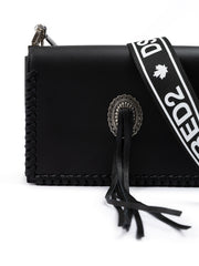 Dsquared² Black Leather Crossbody Bag