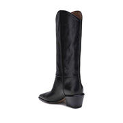 Paris Texas Black Calf Leather Bos Taurus Ankle Boots