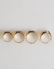 Dolce & Gabbana Gold Tone Brass JAZZ Letter Set 4 Pieces Adjustable Ring