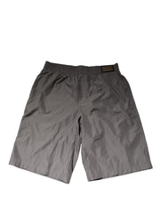 Dolce & Gabbana Light Gray Nylon Elastic Waist Shorts Swimwear