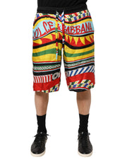 Dolce & Gabbana Multicolor Sicilian Carretto Shorts Swimwear