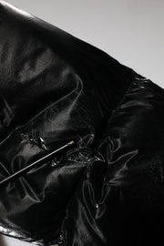 Dolce & Gabbana Black Logo Full Zip Hooded Quilted Jacket