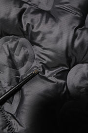 Dolce & Gabbana Black Quilted DG Logo Nylon Puffer Jacket