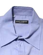 Dolce & Gabbana Light Blue Cotton Teddy Bear Long Sleeve Shirt
