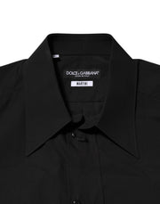 Dolce & Gabbana Black MARTINI Slim Fit Dress Formal Men Shirt