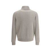 Brunello Cucinelli Gray Leather Jacket