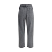 Brunello Cucinelli Gray Fleece Wool Casual Pants