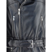 Alessandra Rich Black Leather Biker Jacket