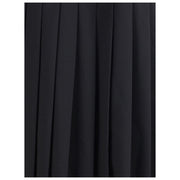 Alessandra Rich Black Fleece Wool Midi Skirt