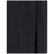 Alessandra Rich Black Fleece Wool Long Skirt