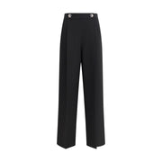 Giorgio Armani Black Silk Casual Pants