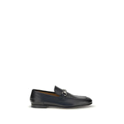 Gucci Black Calf Leather Bos Taurus Slip-On Loafers
