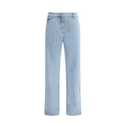Magda Butrym Light Blue Cotton Straight-Leg Jeans
