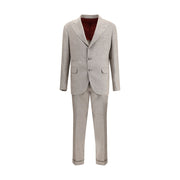 Brunello Cucinelli Beige Silk Two-Piece Suit