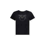 PINKO Black Cotton T-Shirt