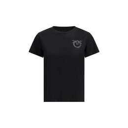 PINKO Black Cotton T-Shirt