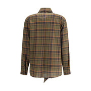 Saint Laurent Green Cotton Pattern Shirt