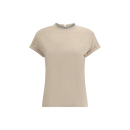 Brunello Cucinelli Beige Elastane T-Shirt