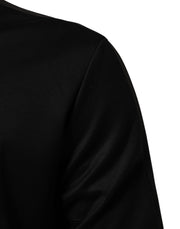 Dolce & Gabbana Black Cotton Logo Full Zip Men Bomber Jacket