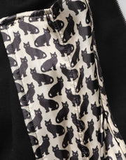 Dolce & Gabbana Black Cotton Logo Full Zip Men Bomber Jacket