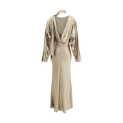 The Andamane Gold Viscose Casual Dress