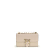 PINKO Beige Calf Leather Bos Taurus Shoulder Bag