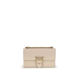 PINKO Beige Calf Leather Bos Taurus Shoulder Bag