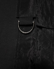 Dolce & Gabbana Black Cotton Embroidered DG Logo Pocket T-shirt