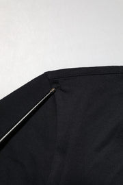 Dolce & Gabbana Black Cotton Plain V-Neck Men Shirt T-shirt