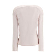 Forte_Forte White Wool Cashmere Sweater