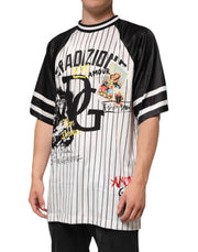 Dolce & Gabbana Tradizione Graffiti Print Oversized Men T-shirt