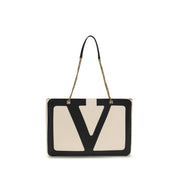 Valentino Garavani Cream Lamb Ovis Aries Aries Shoulder Bag