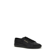 Saint Laurent Black Calf Leather Bos Taurus Low Top Sneakers