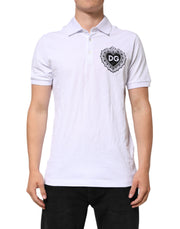 Dolce & Gabbana White Cotton DG Heart Logo Embroider T-shirt
