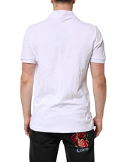 Dolce & Gabbana White Cotton DG Heart Logo Embroider T-shirt