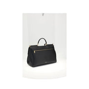 Dolce & Gabbana Black Calf Leather Bos Taurus Shoulder Bag