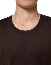 Dolce & Gabbana Brown Cotton Sleeveless Underwear Men Tank Top