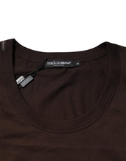 Dolce & Gabbana Brown Cotton Sleeveless Underwear Men Tank Top