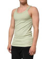 Dolce & Gabbana Light Green Tank Sleeveless Men Men T-shirt