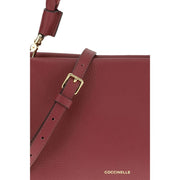 Coccinelle Bordeaux Calf Leather Bos Taurus Shoulder Bag